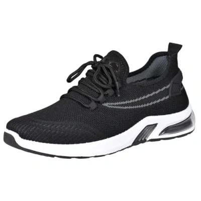 Image of Crosshatch Men Trainers Lace up Sport Gym Fitness Lightweight UK Shoes Size 7 12 (Black,9 UK)
