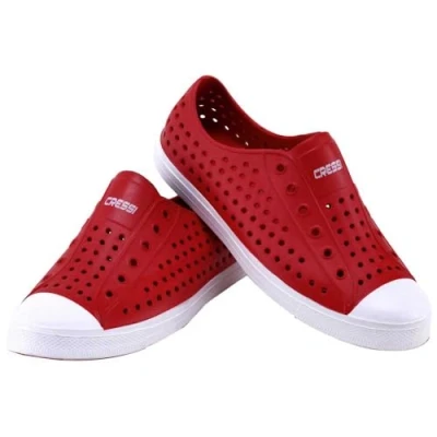 Image of Cressi Unisex Child Pulpy Shoes Silicone Water Swimming Beach for Adults and Kids Red/White, 24 EU (7 UK)