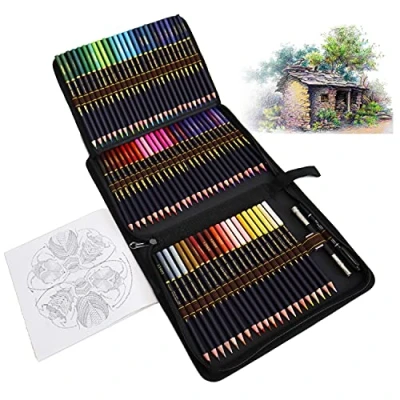 Image of Quer Colouring Pencils for Adult, 72 Coloured Pencil Set Artists Books, Doodling or Kids School Supplies