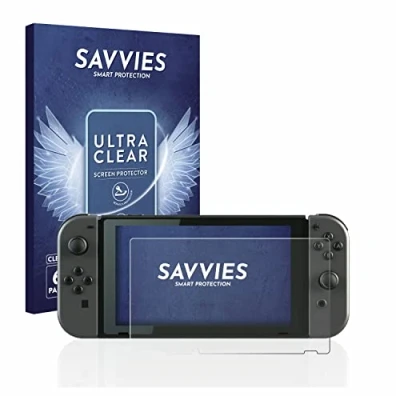 Image of Savvies 6 Pack Screen Protector compatible with Nintendo Switch Protection Film Clear