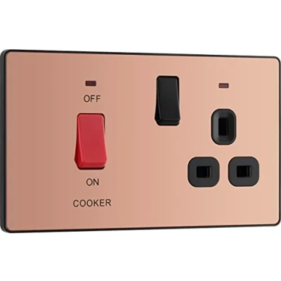 Image of BG Electrical Evolve Cooker Control Socket, Double Pole Switch with LED Power Indicators