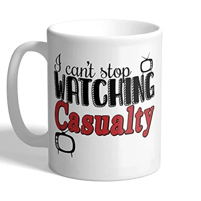 Image of I Love Mugs Can&#039;t Stop Watching Casualty Mug, Ceramic, 11fl.oz.