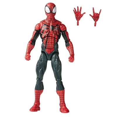 Image of Marvel Hasbro Legends Series Ben Reilly Spider Man, Man Collectible 6 Inch Action Figures, 2 Accessories