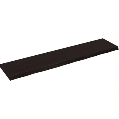 Image of vidaXL Bathroom Countertop Dark Brown 180x40x(2 6) cm Treated Solid Wood