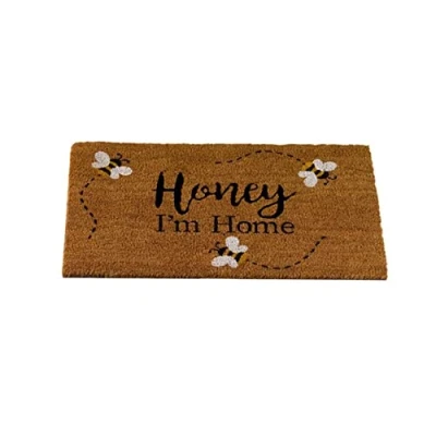 Image of Honey I&#039;m Home Bee Decoir Doormat Indoor &amp; Outdoor 75 x 45cm