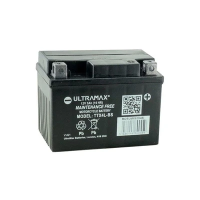 Image of ULTRAMAX TTX4L BS, 12V 3AH FOR MOTORCYCLE, MOTORBIKE, QUAD BIKE, JET SKI