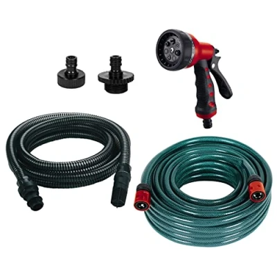 Image of Original Einhell Accessory Set Suction &amp; Pressure (OFP) (Pump Accessories, Side Set, Including Hose, 2X Adaptors, Garden Shower and 3 Piece Fitting)