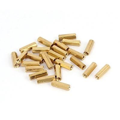 Image of Sourcingmap M3 x 15mm Female Threaded Brass Hex Standoff Pillar Spacer Nut 25pcs