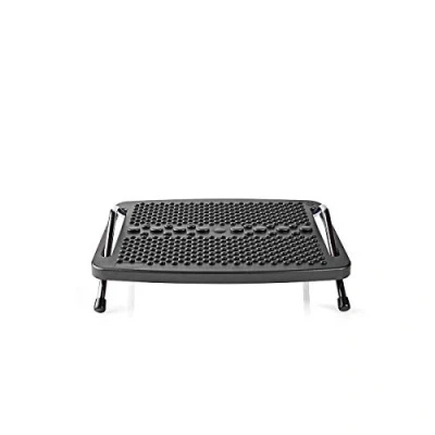 Image of NEDIS Feetrest Adjustable Angle Black Plastic/Metal