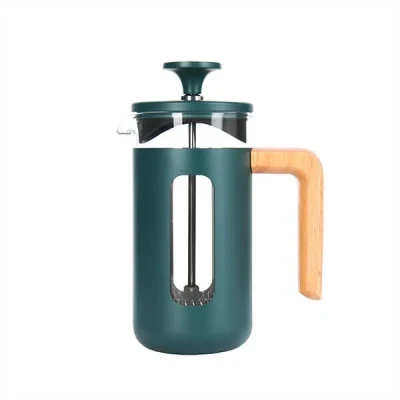 Image of La Cafetiere Pisa 3 Cup Green Wood Handle