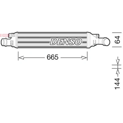 Image of 8U0145803F Intercooler DENSO DIT02036 Aluminium 665x144x64 AUDI: Q3