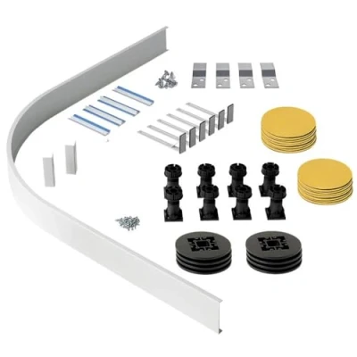 Image of BAYSTONE Shower Tray Panel Riser Kit Quadrant Trays Plinth Adjustable Feet