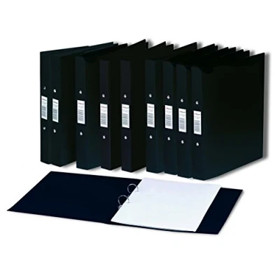 Image of Rexel A5 Budget Two Ring Binders Black, Pack of 10