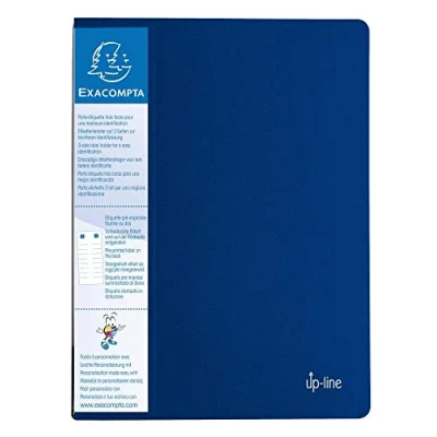 Image of Exacompta Ref 88402E Opaque PP Display Book 240 x 320mm in Size, Suitable for A4 Documents, Crystal Clear Pockets, 0.8mm Polypropylene, 40 80 Viewing Pages Blue