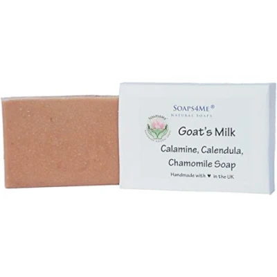 Image of SOAPS4ME Goat&#039;s Milk Calamine, Calendula and Chamomile Handmade Natural Soap Cocoa Butter Shea Lavender, Tea Tree, Lemon grass Essential Oils