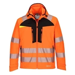 Image of Portwest DX4 Hi Vis Softshell (3L) Orange/Black Large