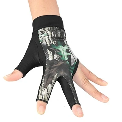 Image of Tbest billiards glove,Billiard Gloves Snooker Left Hand Billiard Pool Gloves, 3 Fingers Cue Accessories replacement for Men Women Adults (M Green)