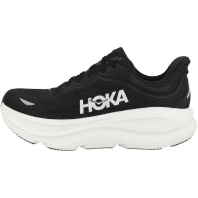 Image of HOKA Bondi Road running shoes, Men&#039;s, Size: 7.5, Black/white Textile/synthetics