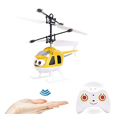 Image of RC Helicopter, Remote Controlled Helicopter with Gyro and LED Light, Mini for Kids, Indoor Flight Toy, Children from 6 Years