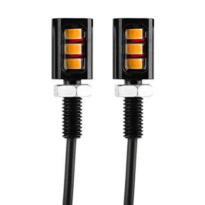 Image of 12V Number Plate Light, 6000 7000K 3LED License Light Fantastic Lamp LED Screw Car Motorcycle Bulb Bolt (Yellow)