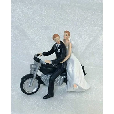 Image of DreamWedding UK Wedding Cake Toppers/Bride and Groom Figures/Sitting/Standing, Artificial Resin, Number 20, 5 x 12 cm