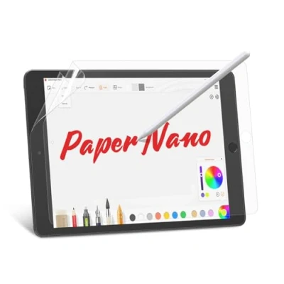 Image of BERSEM 2 Pack Paper Screen Protector Compatible with iPad (10.2 Inch, 2021/2020/2019 Model, 9th / 8th 7th Generation) Matte PET Film for Drawing, Write as Paper, Bubble Free