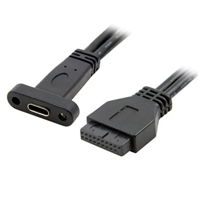 Image of Cablecc Single Port USB 3.1 Type C Female to 3.0 Motherboard 19 Pin Header Cable 40 cm