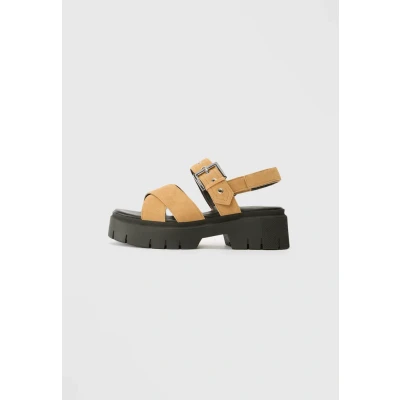 Image of HUGO KRIS Platform sandals, Women&#039;s, Size: 8, Open beige Leather