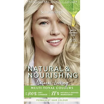 Image of Schwarzkopf Natural &amp; Nourishing Permanent Vegan Hair Dye 511 Ultra Light Ash Blonde