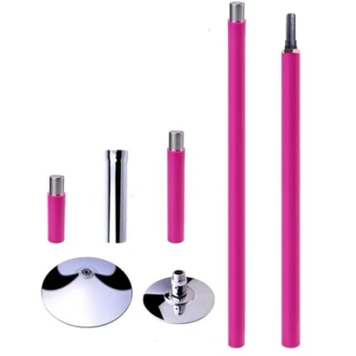 Image of VOLDAX Professional Spinning/Static Dance Pole, Height Adjustable Removable Thickened Silicone Dancing Pole Kit, 45mm Portable for Home Fitness, Exercise, Bar, Gym, Party