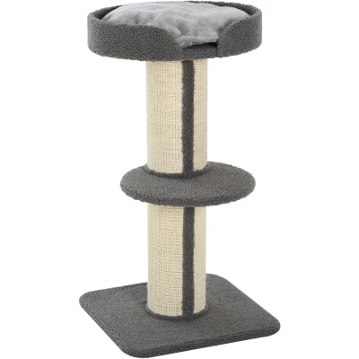 Image of PawHut 81cm Cat Tree Kitten Activity Center Tower Scratching Post Lamb Cashmere PerchD30 269GY