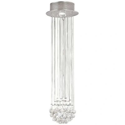 Image of Colorado Ceiling Cluster Pendant 1 Light Polished Chrome, Crystal
