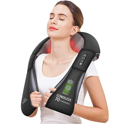 Image of Snailax Cordless Neck Back and Shoulder Massager with Heat Rechargeable Deep Tissue Kneading Massager, Portable 4D Pillow for Neck, Back, Shoulders, Foot, Full Body,Gifts Women,Men