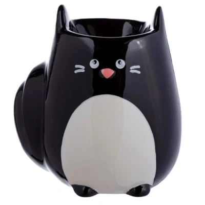Image of Puckator Feline Fine Cat Oil Burner Ceramic Living Room Accessories Wax Liquidizer Burners For Essential Oils Melt Holder Fragrance Scents Melter