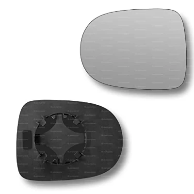 Image of Less4spares Replacement Wing Mirror Glass Left Compatible with Renault Twingo 2010 2014 CLIP ON Passnager Near Side N/S Convex