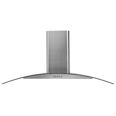 Image of electriQ 90cm Curved Glass Chimney Cooker Hood Stainless Steel