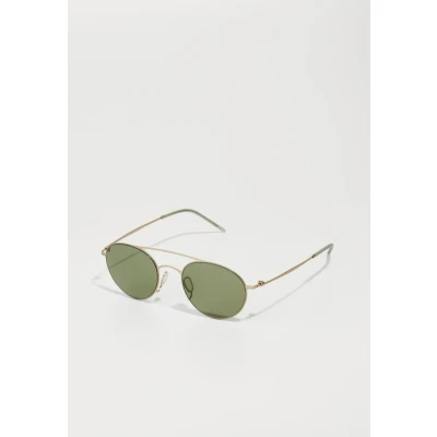 Image of Giorgio Armani Uomo AR6169 30022A Sunglasses Metallo Oro Verde Rotonda Normale
