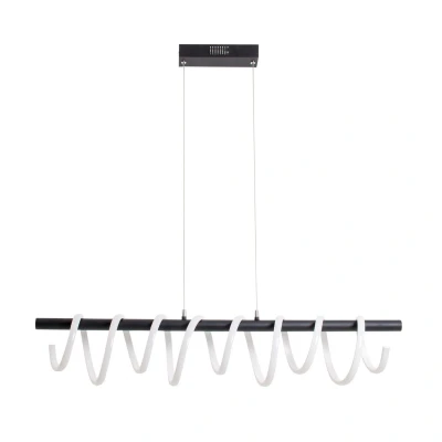 Image of Belleza Dimmable LED Bar Pendant Ceiling Light Black 3200K