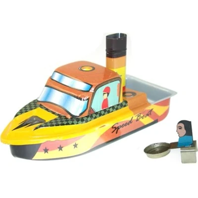 Image of Pop Speed Boat tin toy collectable