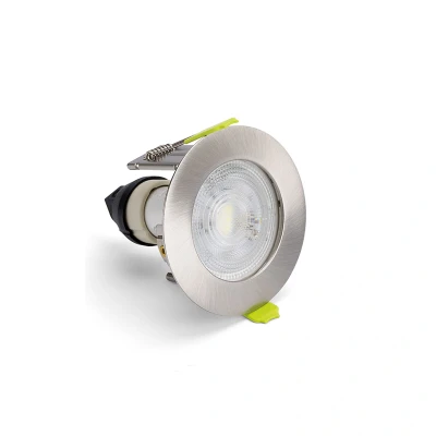 Image of Evofire Fire Rated GU10 Downlight IP65 Satin Nickel Integral LED