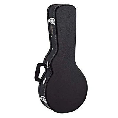 Image of Ortega Guitars Economy Mandolin Hardcase Case for F Style Height 71 cm Vinyl, Black (OMCSTD F)