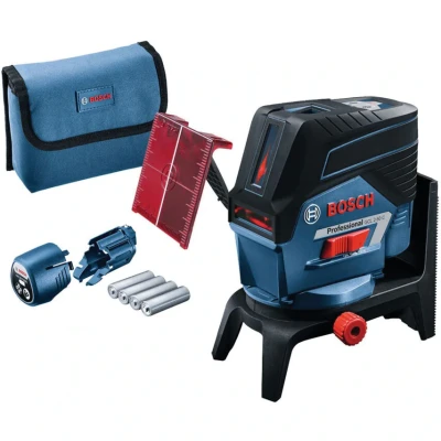 Image of Bosch Professional Laser Level GCL 2 50 C (red laser, interior, w/app function, mount, visible working range: up to 20m, 4x AA battery, in cardboard box)
