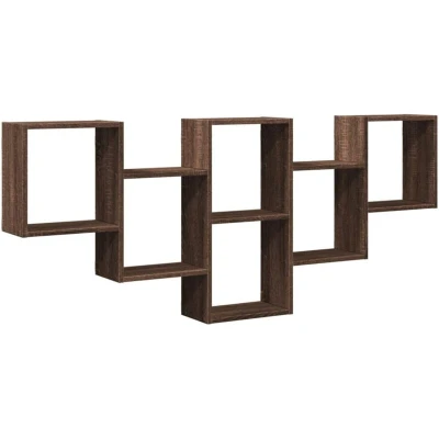 Image of vidaXL Wall Shelf Brown Oak 159x18x66 cm Engineered Wood