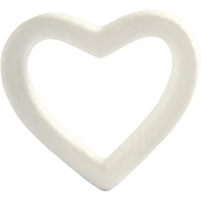 Image of Creativ 54357 Polystyrene Heart, White, 13.5 cm