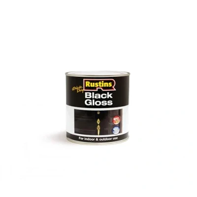 Image of RUSTINS Black Gloss Paint 250ml