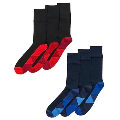 Image of Undercover 12 Pairs Mens Bamboo Comfort Fit Socks 40B629 Geo Footbed