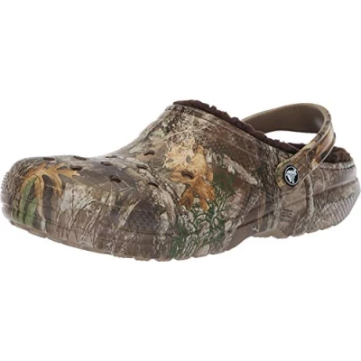 Image of Crocs Clssc Lined Realtree Edge Clog, unisex adults Brown (Chocolate), M6/W7 UK (39 40 EU)