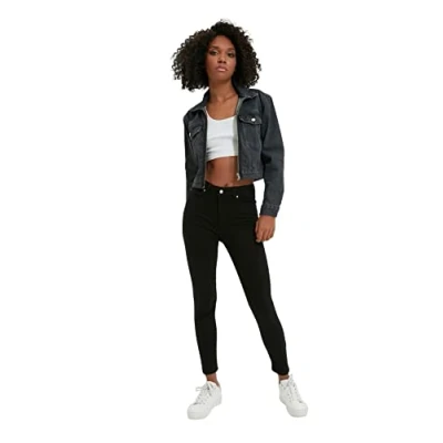 Image of Trendyol Women High Waist Skinny fit Jeans Schwarz
