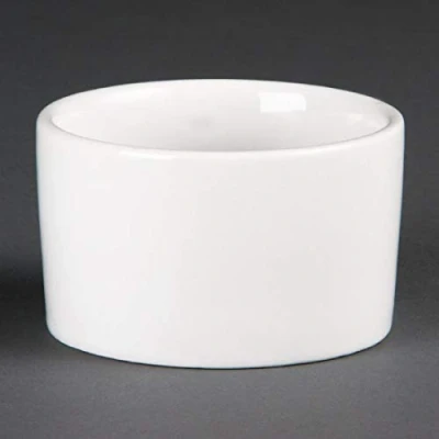 Image of Olympia Whiteware Contemporary Ramekins 90mm Porcelain Dishes Bakeware 12pc