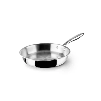 Image of IBILI Triply Natural Tri Ply Frying Pan, 18 cm, Stainless Steel, Suitable for Induction, Non Stick